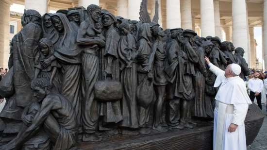 Pope Francis with false portrayal of refugees